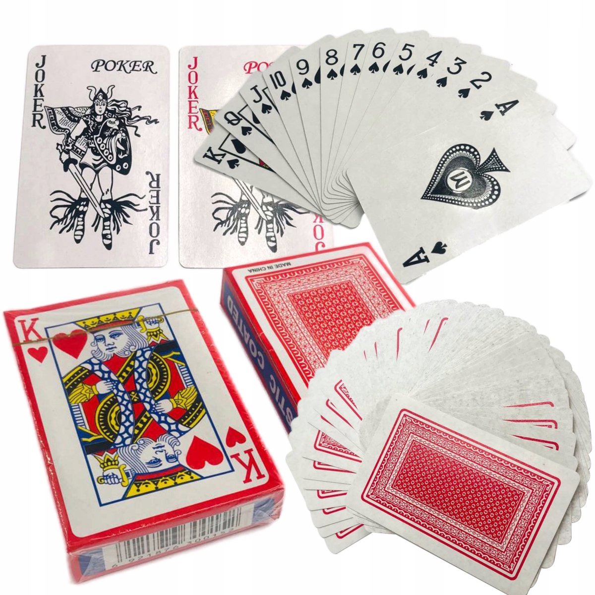Klassieke Poker Speelkaarten - 54 kaarten, gecoat, 1 deck