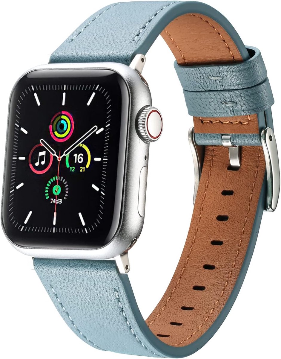 Leren Horlogeband 49 mm, 45 mm - Premium Echt Leer - Vervangband voor Apple Watch - Stijlvolle uitstraling - ShopVlot