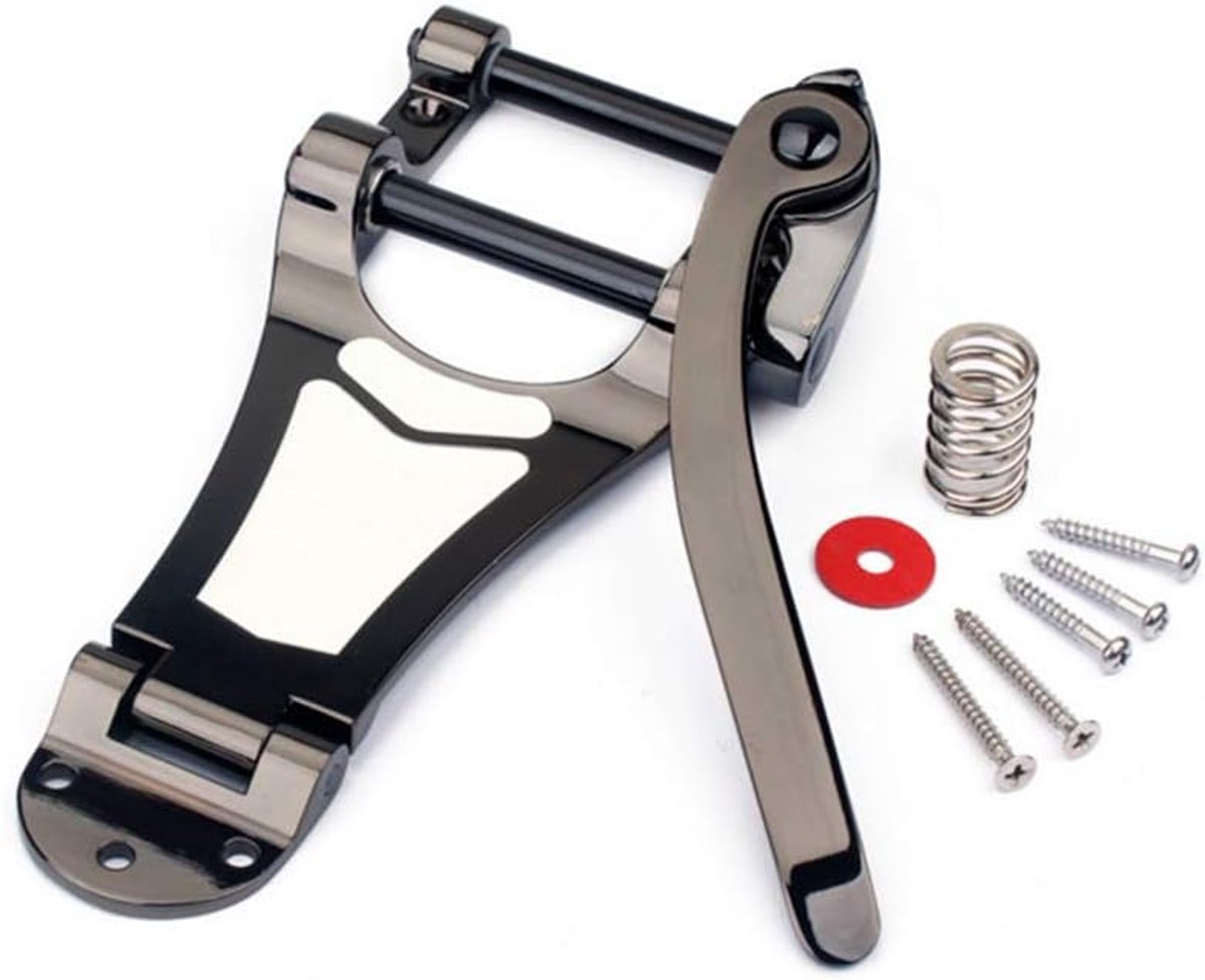 Vibrato Tremolo Bridge Tailpiece - B7 voor Gibson Bigsby - Zwart - Geschikt voor archtop gitaren - ShopVlot