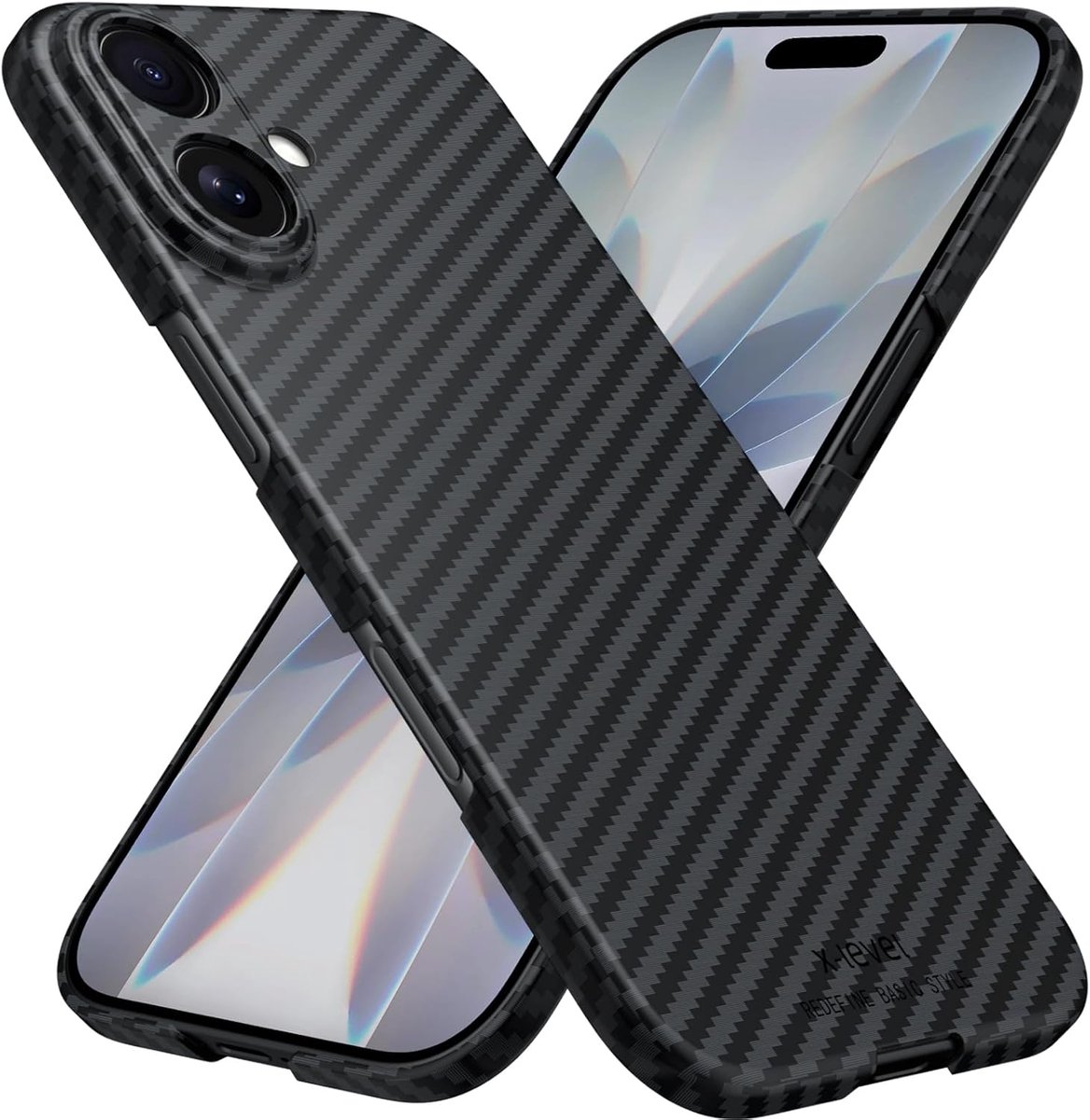 Mobiel Hoes voor iPhone 17 - Ultra-dunne Koolstofvezel - Krasbestendig - Lichtgewicht Bescherming - ShopVlot