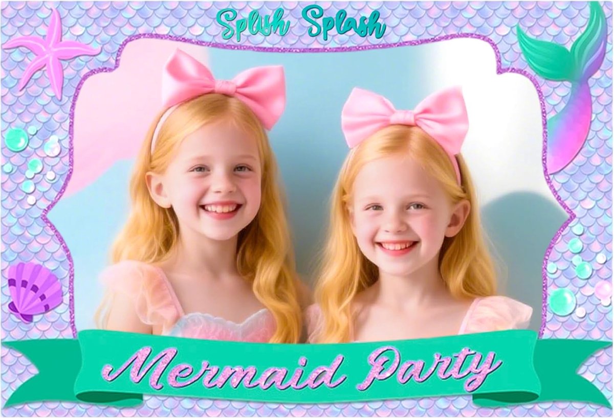 fotohoek accessoires zeemeermin thema - opblaasbare decoratie - feestdecoraties voor zomerfeest - ShopVlot