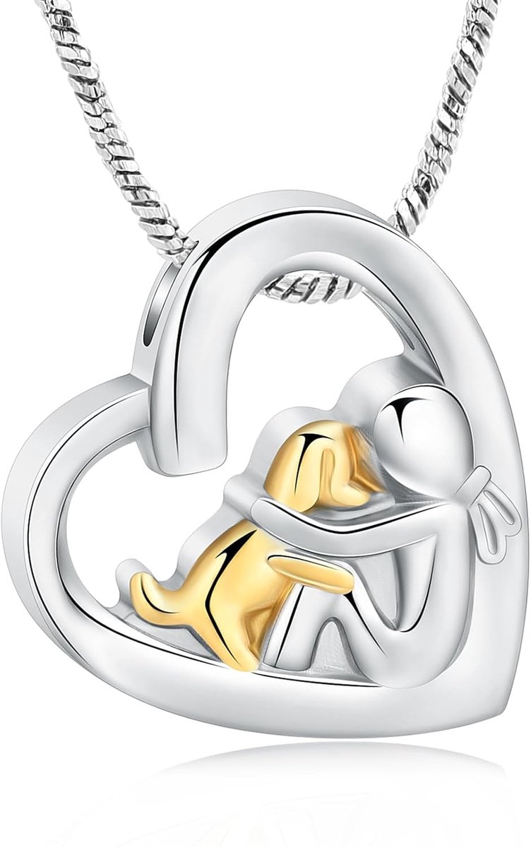 Hart huisdier urn kettingen - crematie sieraden - as houder voor katten en honden - blijvende herinnering - ShopVlot
