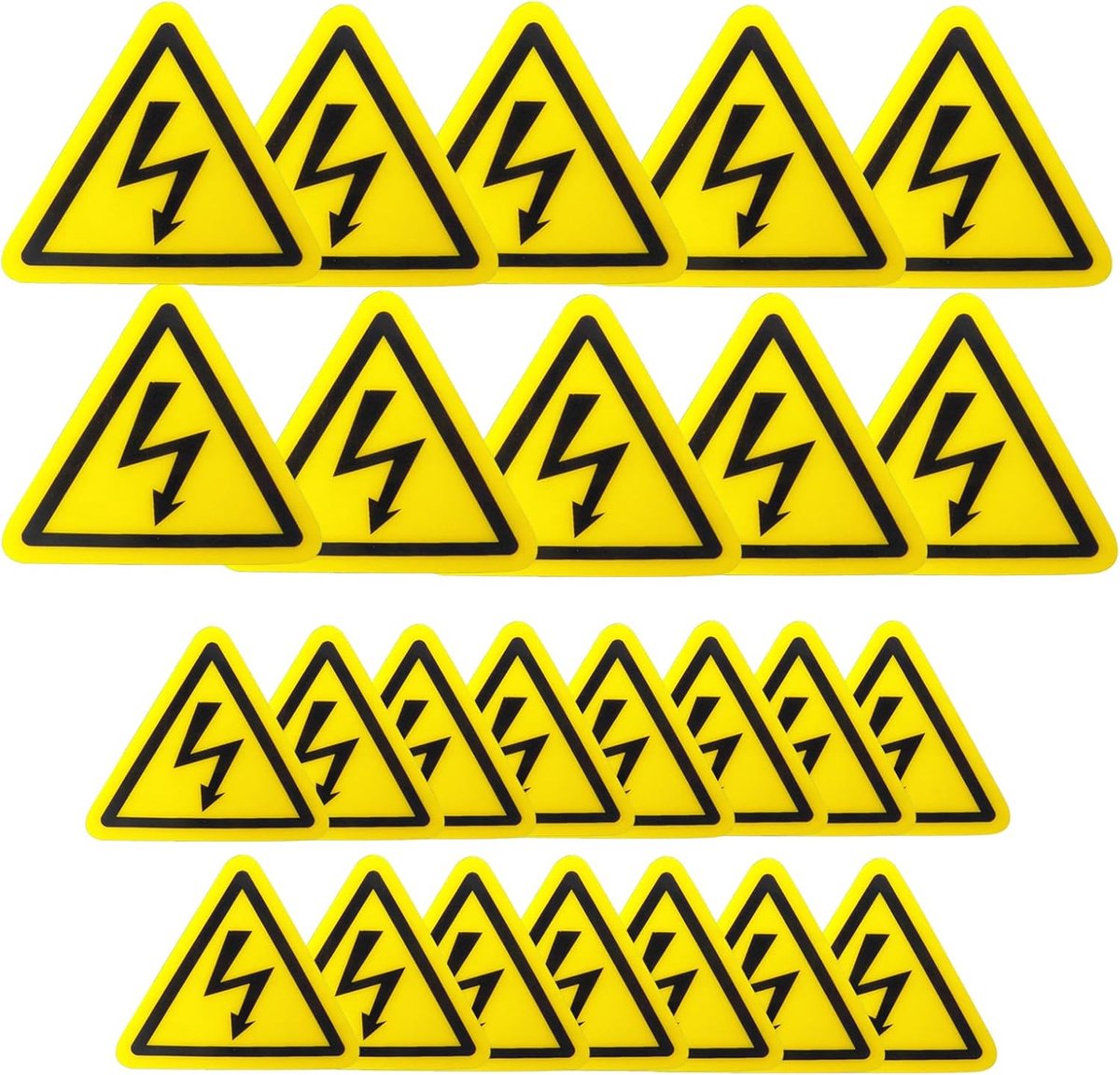 Elektriciteitsgevarenstickers 25pcs - 5cm 10cm PVC - Zelfklevend - Voor binnen en buiten gebruik - ShopVlot