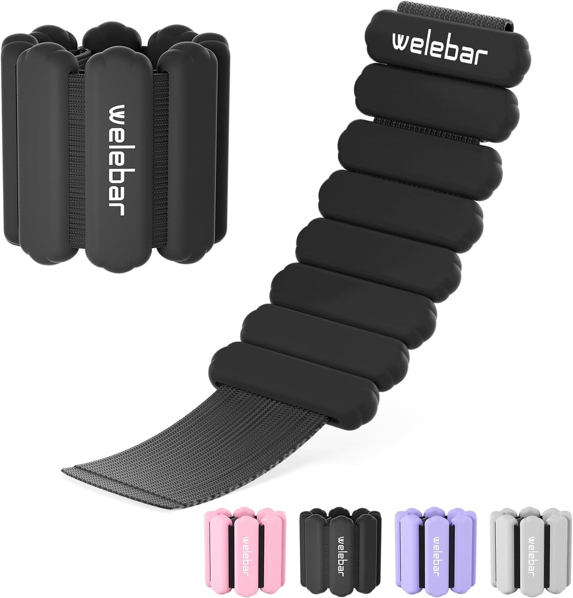 Polsgewichten set van 2 - 0,5 kg silicone - verstelbaar - ideaal voor fitness - ShopVlot