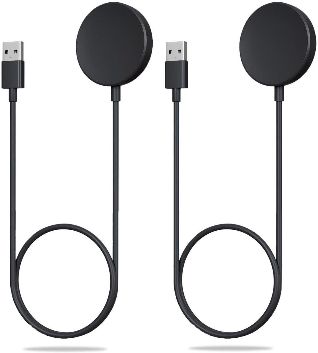 Magnetische smartwatch-oplaadkabel - universele USB-A-kabel - 2 stuks - snellaadfunctie - voorkomt losmaken - ShopVlot