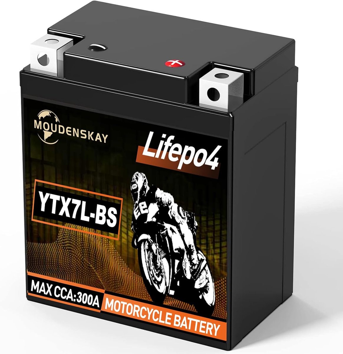 Lithium motoraccu YTX7L-BS 300A+ 12.8V 3Ah - LiFePO4 technologie - BMS beveiliging - ShopVlot