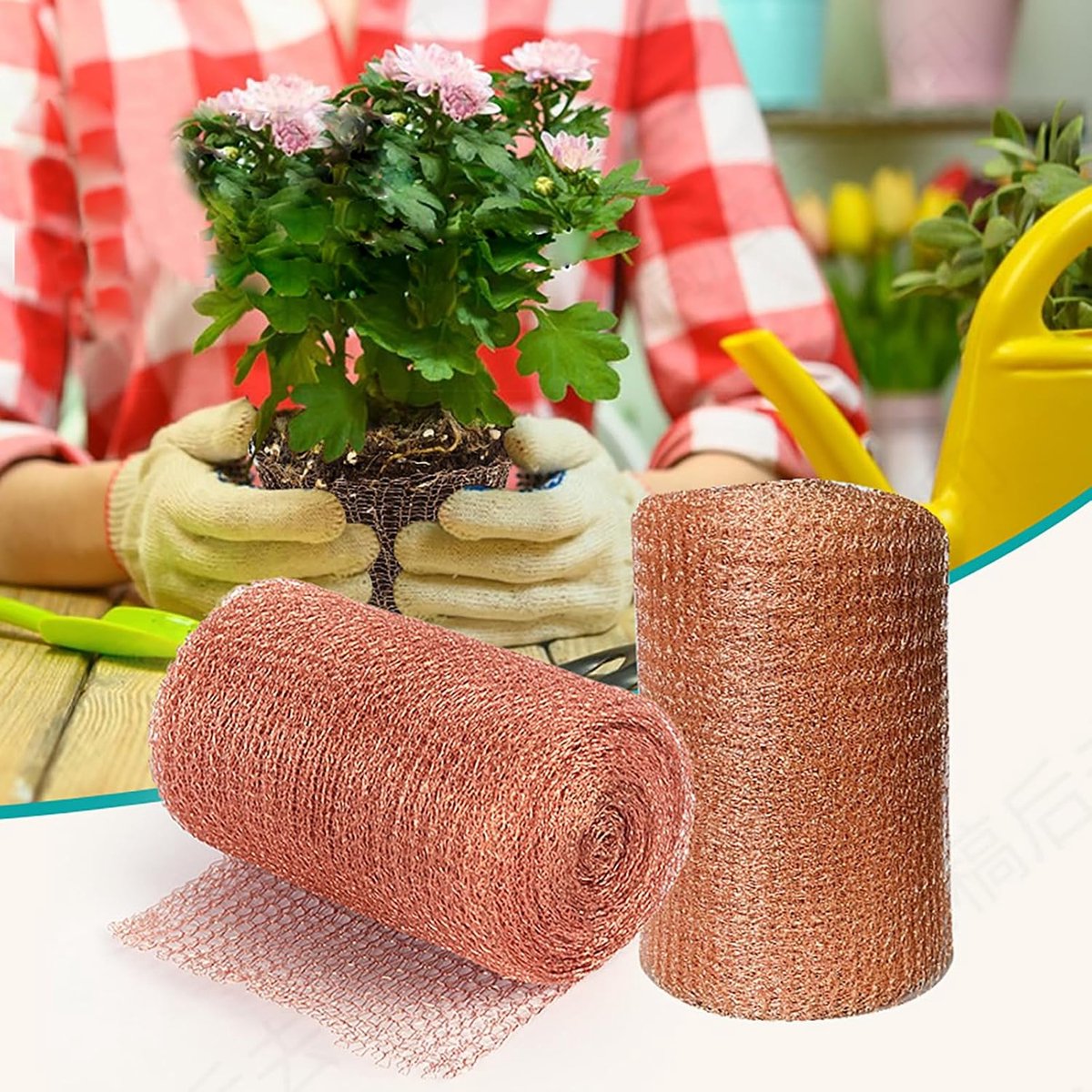 Rodent mesh copper pack van 2 - hoogwaardig - tegen knaagdieren en slakken - ideaal voor tuinbeveiliging - ShopVlot