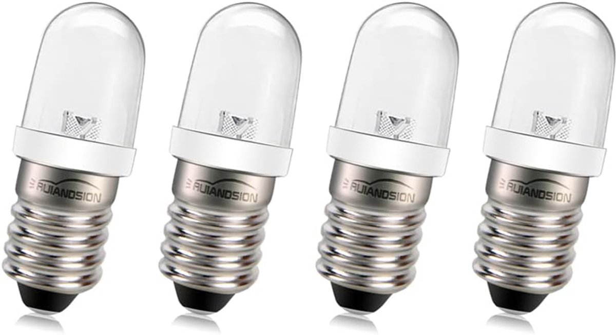 E10 LED lichtbollen 220V - 8 mm schroefdraad - energiezuinig - eenvoudig te installeren - ShopVlot