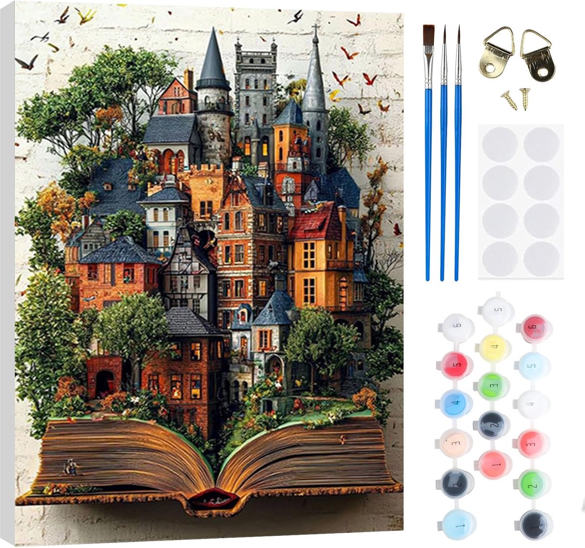 Schilderen op nummer kit 20 x 30 cm - olie acryl schilderij - complete set voor volwassenen en kinderen - ShopVlot