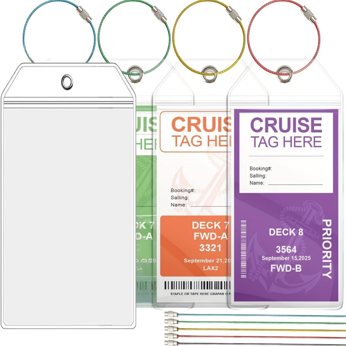 Luggage Tags 5 Stuks - Waterdicht - Transparant - Ideaal voor Cruises - ShopVlot