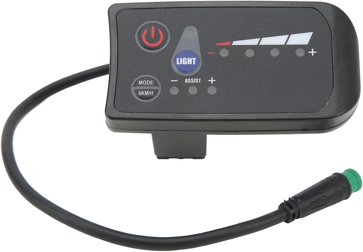 Elektrische fietsdisplay - LED controlepaneel - Waterdicht 5-pin interface - ShopVlot