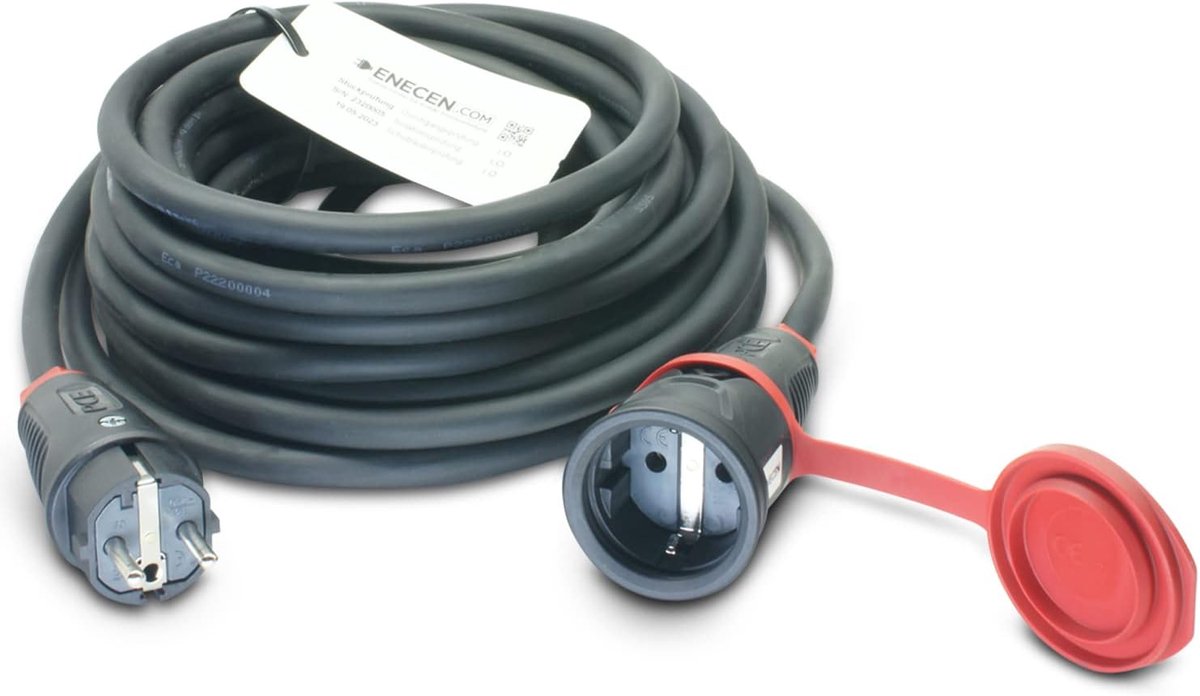 Verlengsnoer 230V/16A - 5 m - rubber H07RN-F - IP44 voor buitengebruik - ShopVlot