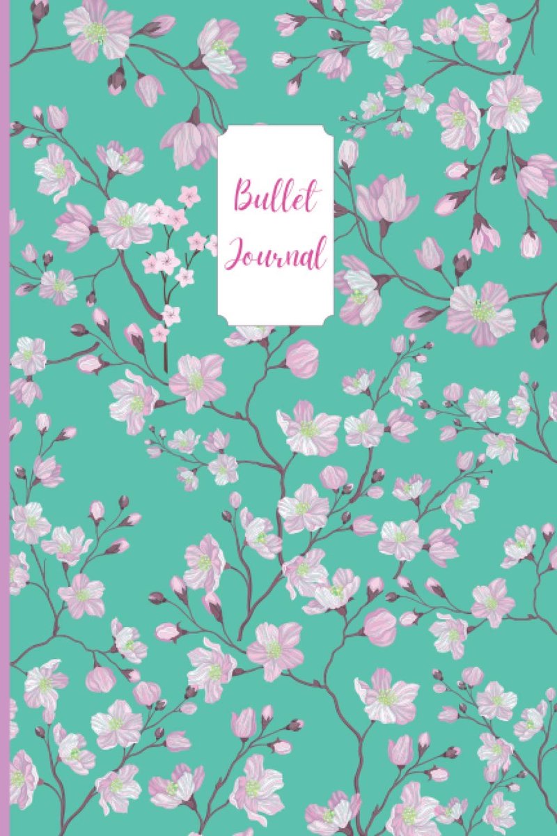Bullet Journal puntinato 6x9 - cover bloemen - 120 pagina's - perfect voor gedachten en inspiratie - ShopVlot