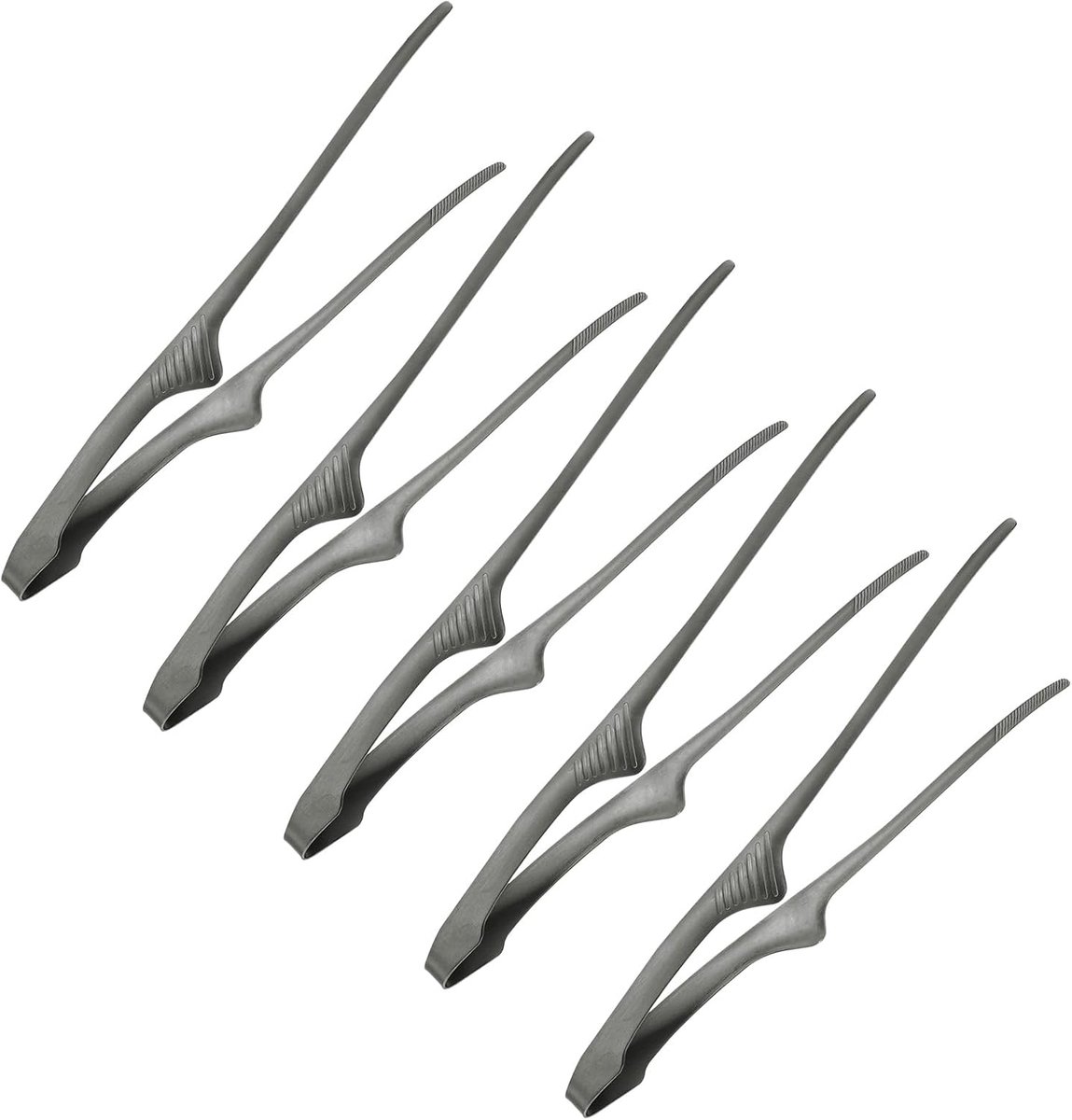 5 stuks Koreaanse en Japanse barbecuetangen 28 cm grilltang, 430 roestvrijstalen keuken, zelfstaande grill, antislip voor grill/salade/kamperen/koken [zwart]