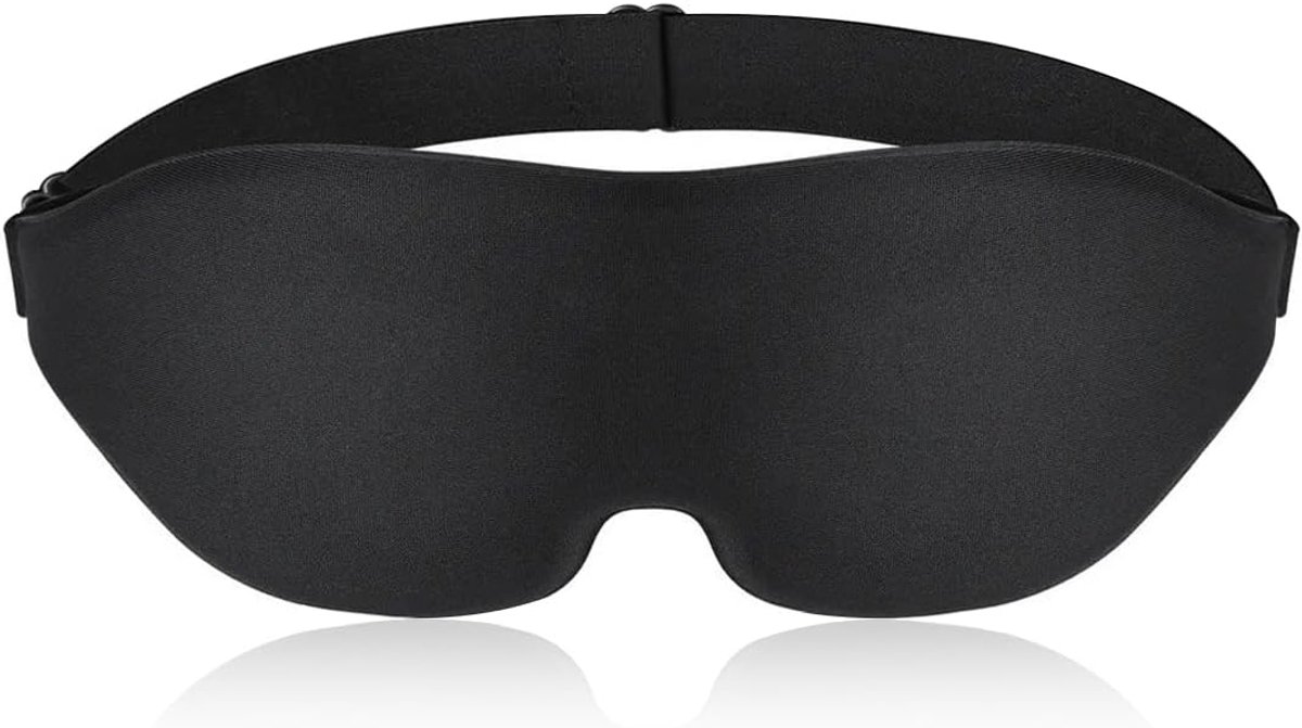 Mask,Maschera Notte Per Dormire,Maschera Occhi Per Dormire Blocca La Luce 99.99%,Senza Pressione Oculare,Ideale Pers Sonno,Meditazione,Pisolino,Viaggi(Nero)