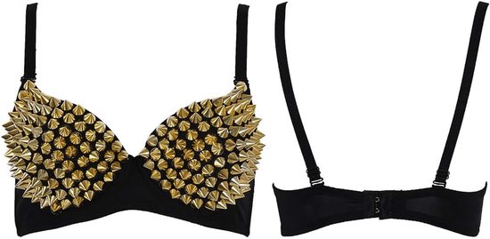 All-Over Spike Rivet Dance BH Metallic Punk Style Nightclub Wear — afbeelding 5