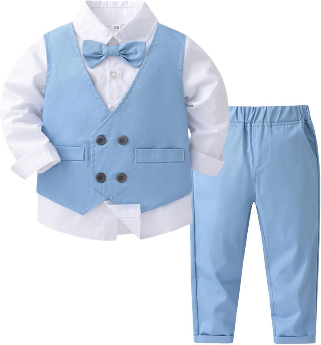 Pak voor peuters, jongens, tweedelige set met vest, peuter, herenpak, jongens, bruiloftsoutfits