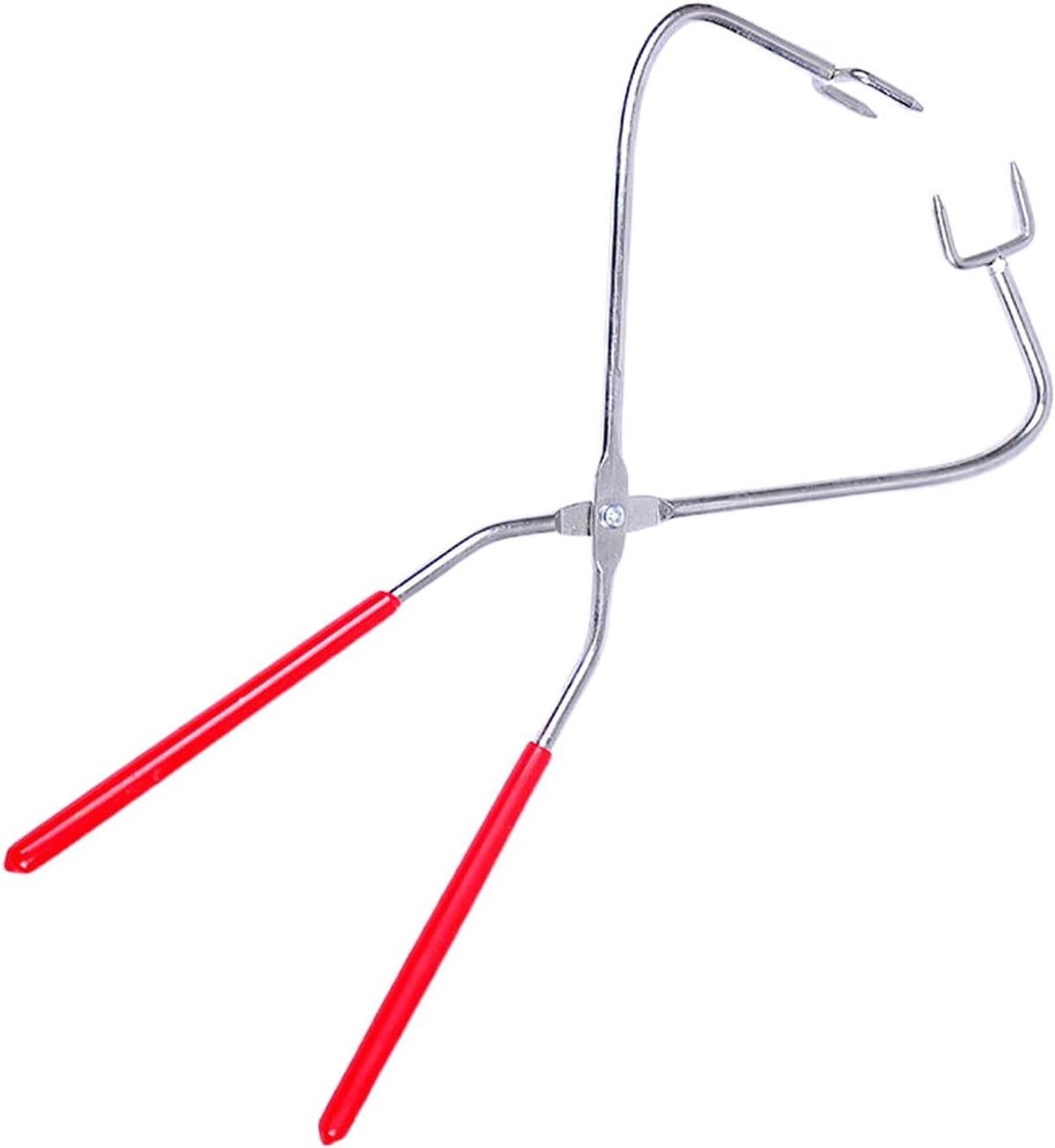 Glazuur Tangen - Dompel Tangen - Keramiek Bewerken - Roestvrij Staal - 33 x 11 x 5 cm - Rood