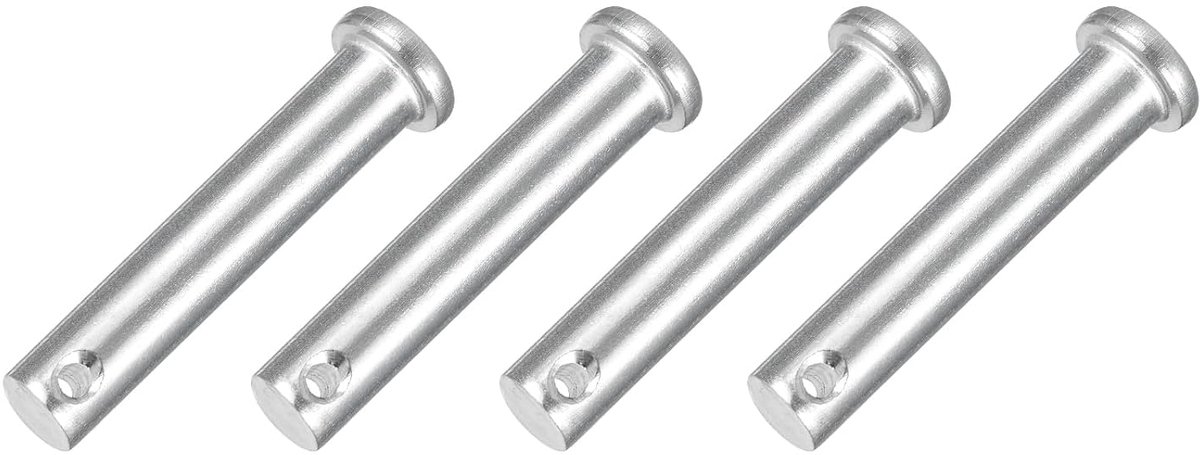 4 stuks M10 x 50 mm enkele gat vorkbouten 304 roestvrij staal platte kop vorkbouten Hitch pin voor trailer latch monteurreparatie meubelmontage industriële apparatuur