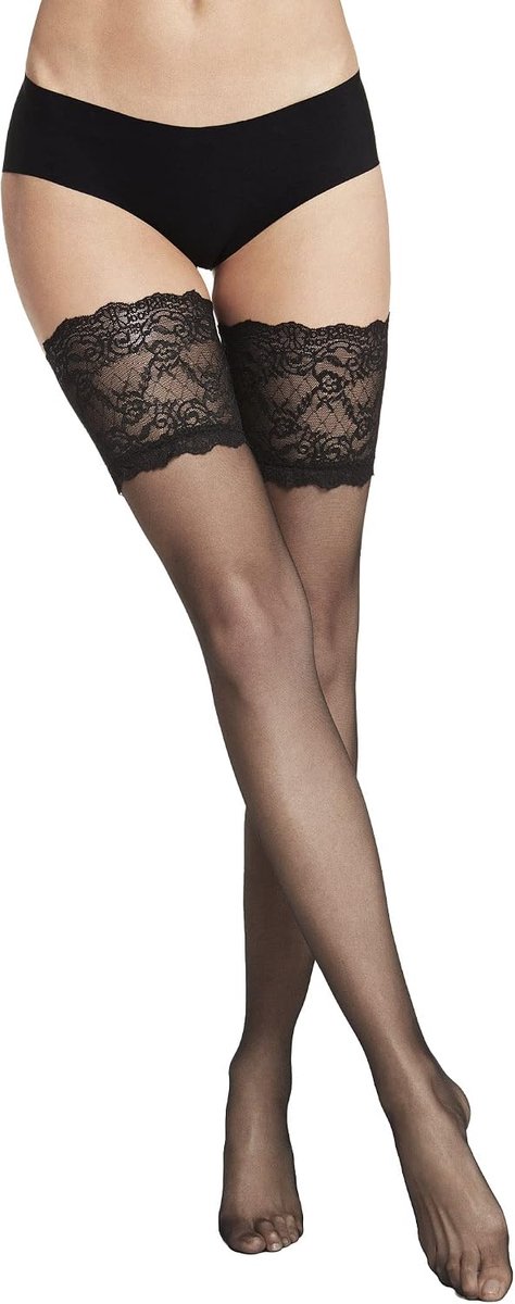 Zelfdragende kousen van 20 denier dames lingerie BELLE EPOQUE - buitengewone elasticiteit en veerkracht van het materiaal - jarretelkousen, sexy kousen