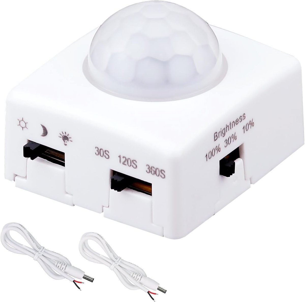 DC 5V 12V 24V Dimmbarer PIR Sensor Bewegungsmelder Schalter 3 Beleuchtungsmodi 3 Timing-Aus-Modi 3 Helligkeitsmodi für DIY LED Beleuchtung (Max Last 72 W)