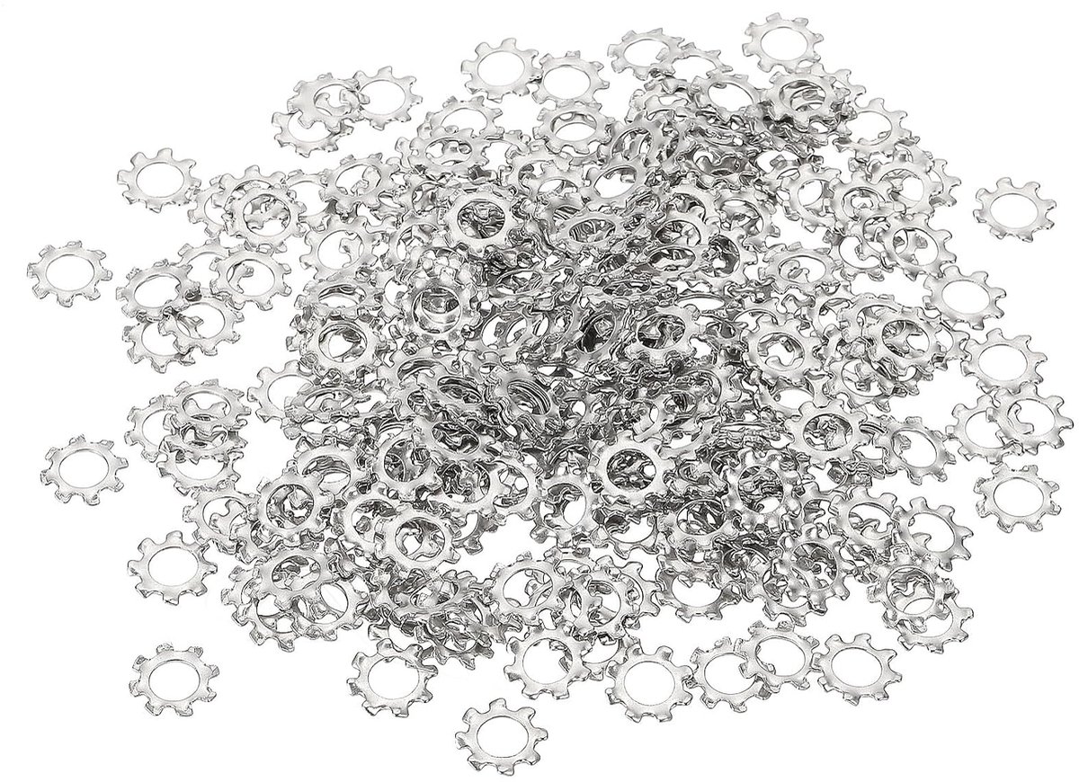 300 Stks 304 Roestvrij Staal Externe Remringen, Rem Rem Ringen Astre M5 Voor Schroeven Bouten Mechanische Apparatuur Bevestigingen, Zilver