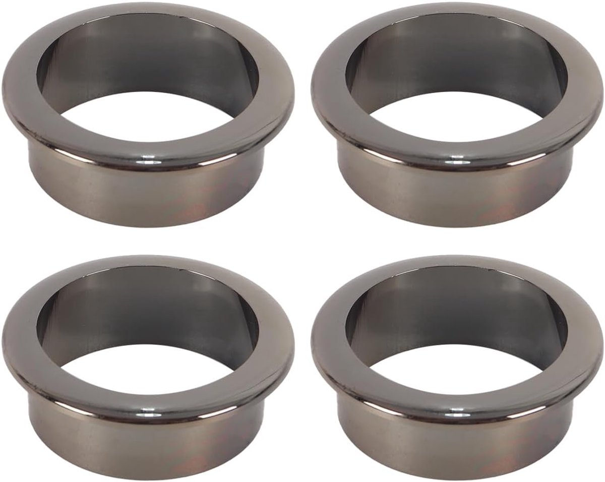 4 stuks 40 mm bureau-doorvoertules van nylon kunststof voor kabelgaten, pc-bureau-doorvoertules, snoerorganizers en beschermers (zwart)