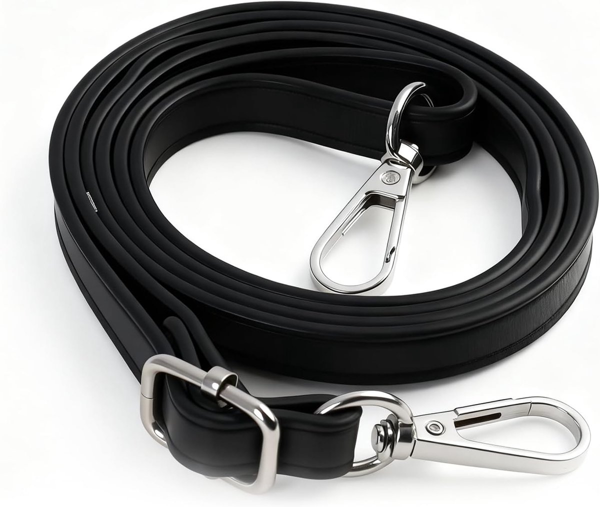 tasriem van leer voor dames, reservetasriemen 85-150 cm met zilveren gesp, multifunctionele riemen voor handtassen en schoudertassen (zilveren gesp)