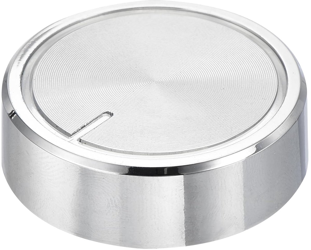 Draaiknop voor draaipotentiometer 6 mm gatdiameter pruimenbloesemschacht met schaal, 0,5" H x 1,6" dia zilveren kunststof elektronische stuurkap voor volumeregeling