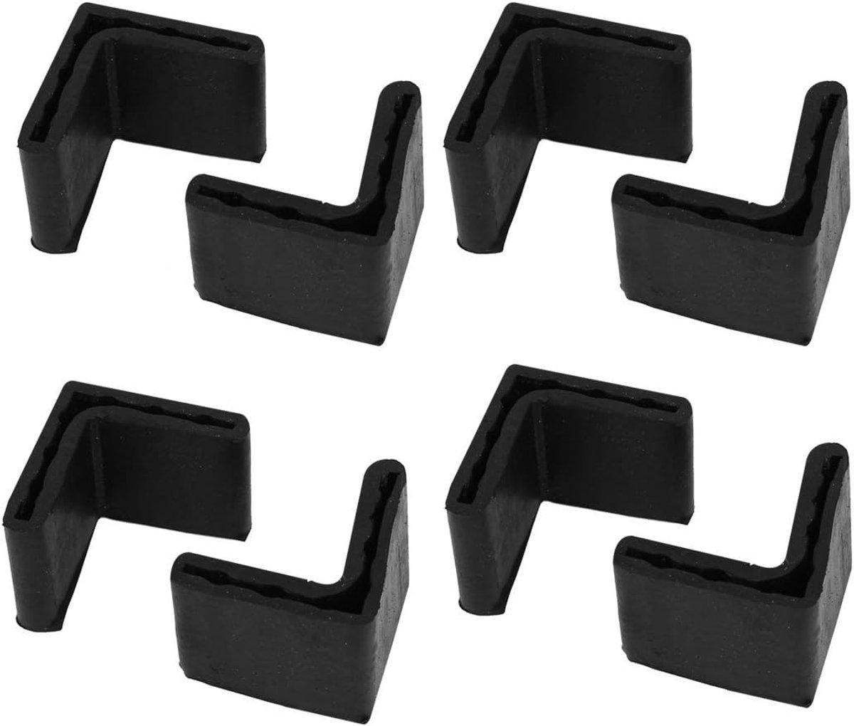 sourcingmap 34 mm x 34 mm x 3 mm L vorm meubels hoek rubberen pad voet been cover beschermer 8 stuks