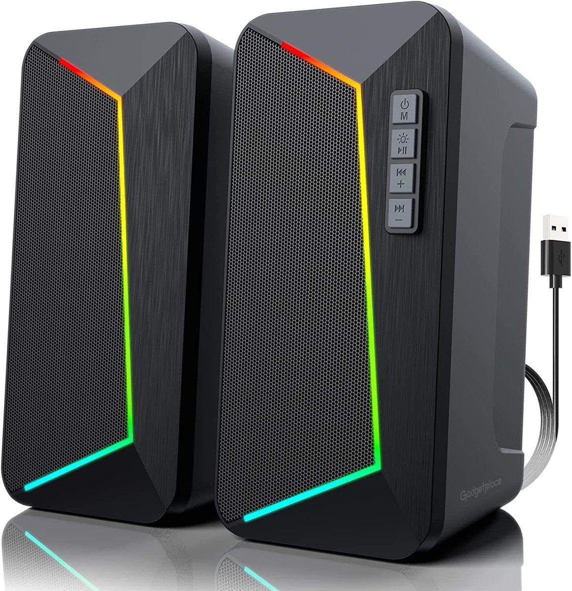 PC speakers met Bluetooth 5.3 - RGB verlichting - 2.0-kanaals - Geniet van een rijke audio-ervaring - SnelShoppen