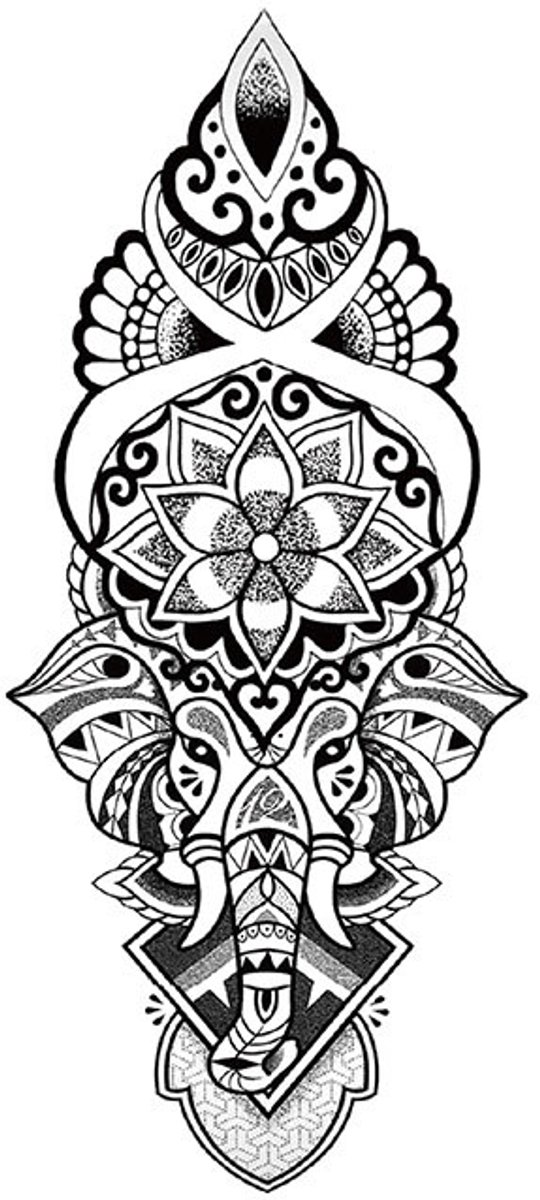 Tijdelijke tattoo Mandala 3 dagen