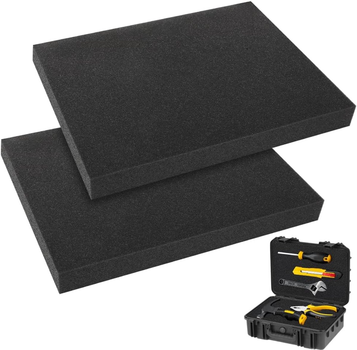 Foam snijden, 400 x 300 x 40 mm - Geëxpandeerd schuim - Lichtgewicht en elastisch - Perfect voor bescherming - ShopVlot