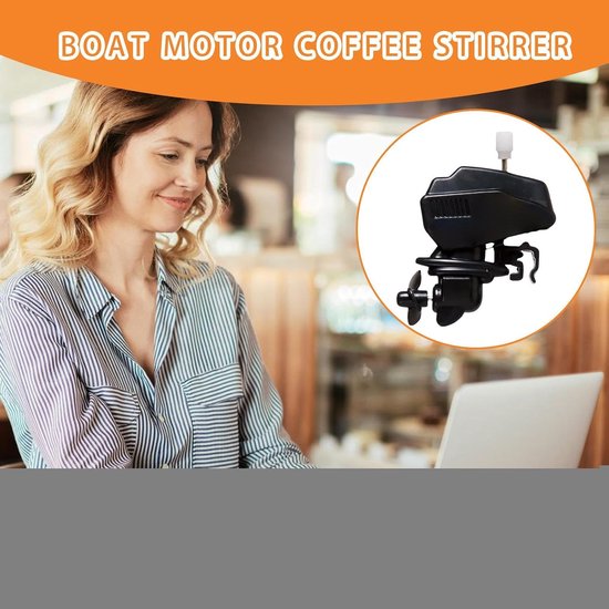 Koffie Roerder - Roerstaafje Mixer - Dranken Mengen - Bodemloze Roerpropeller - 6.5 cm - Zwart — afbeelding 3