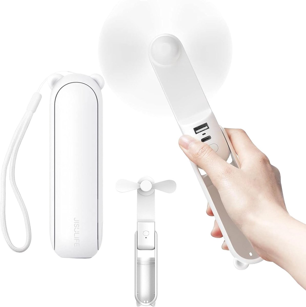Handventilator Mini - Draagbaar en Oplaadbaar - Stil en Vouwbaar - Ideaal voor onderweg - ShopVlot
