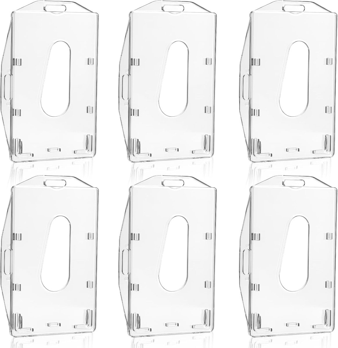 ID-kaarthoezen 6 stuks transparant - stevige kunststof - beschermt je ID-kaart - ideaal voor dagelijks gebruik - ShopVlot