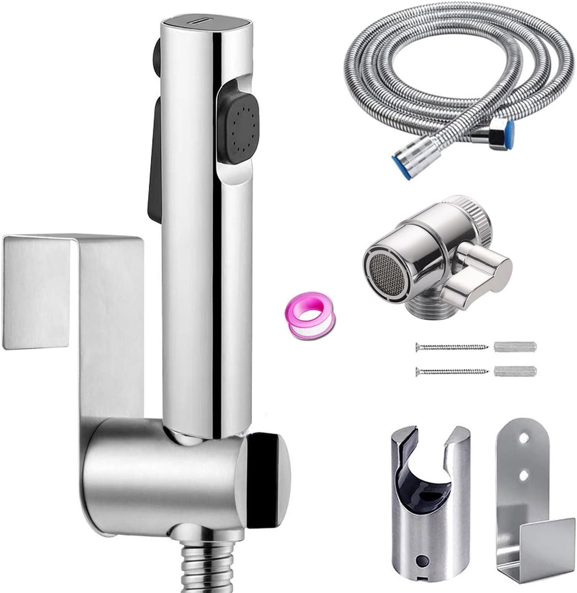Bidet Handdouche Set - Dubbele Spuitmodus - ABS Kunststof - Ideaal voor Hygiëne en Schoonmaak - ShopVlot