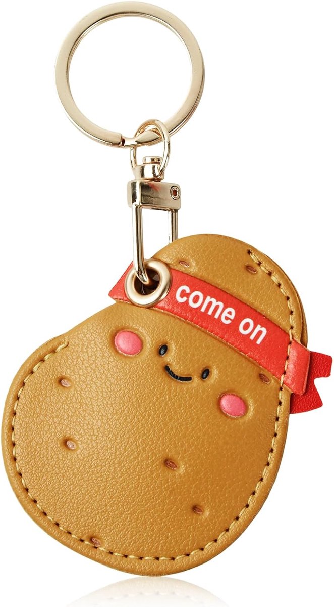 Sleutelhanger cartoon - schattige fruitvorm - leren citroen - stijlvolle accessoire voor sleutels - SnelShoppen