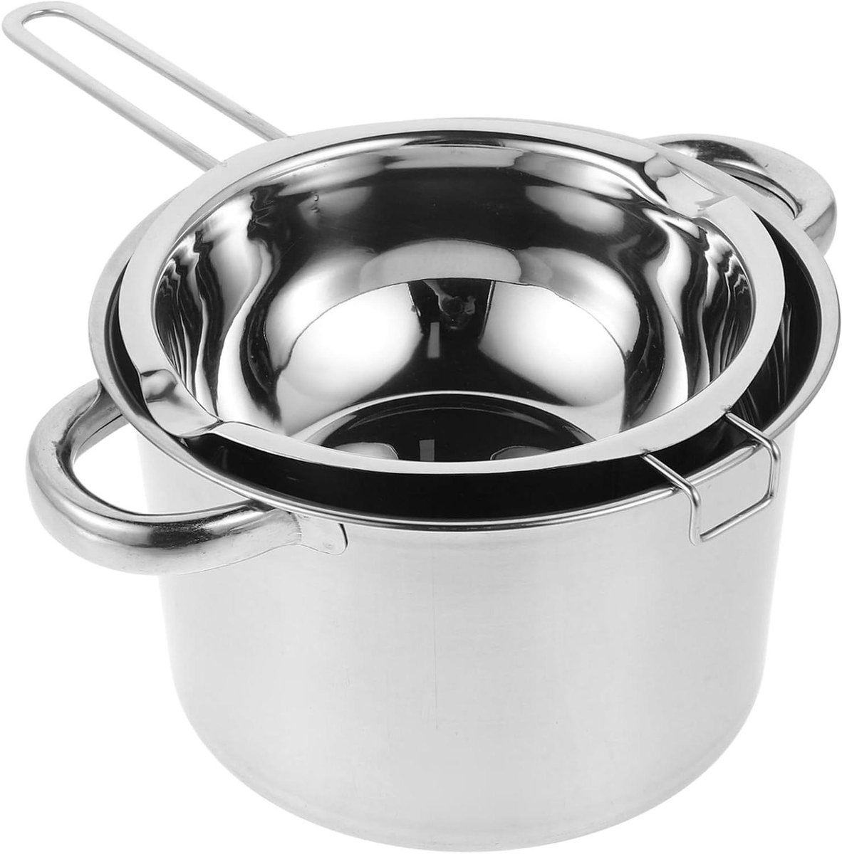 Wax Smelt Set - Kaarsen Smelten Tools - Kaarsen Maken - Dubbele Verwarmer - 2.6 L - Zilver
