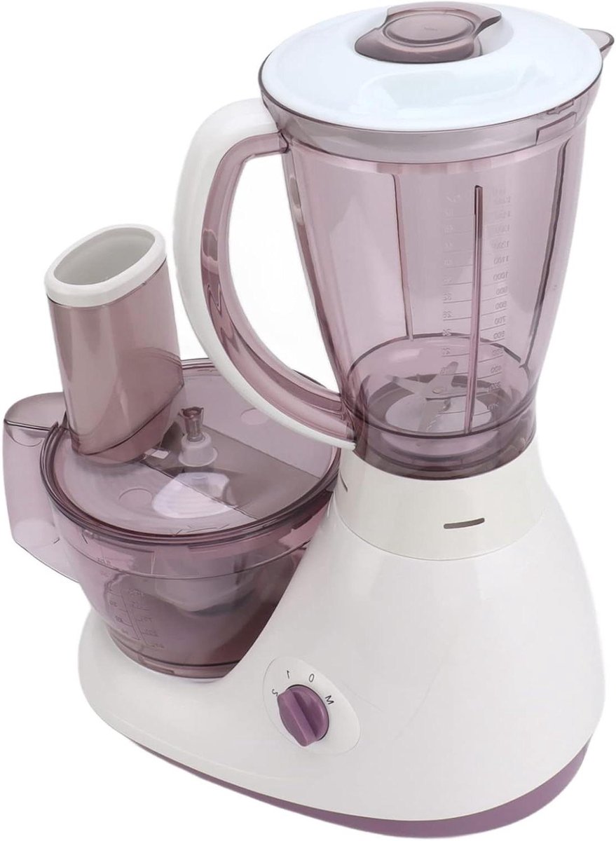 Elektrische Keukenmixer - Keukenmachine Mixer - Voedsel Bereiden - 3 Roestvrijstalen Containers - 51D x 31B x 22H cm - Zwart