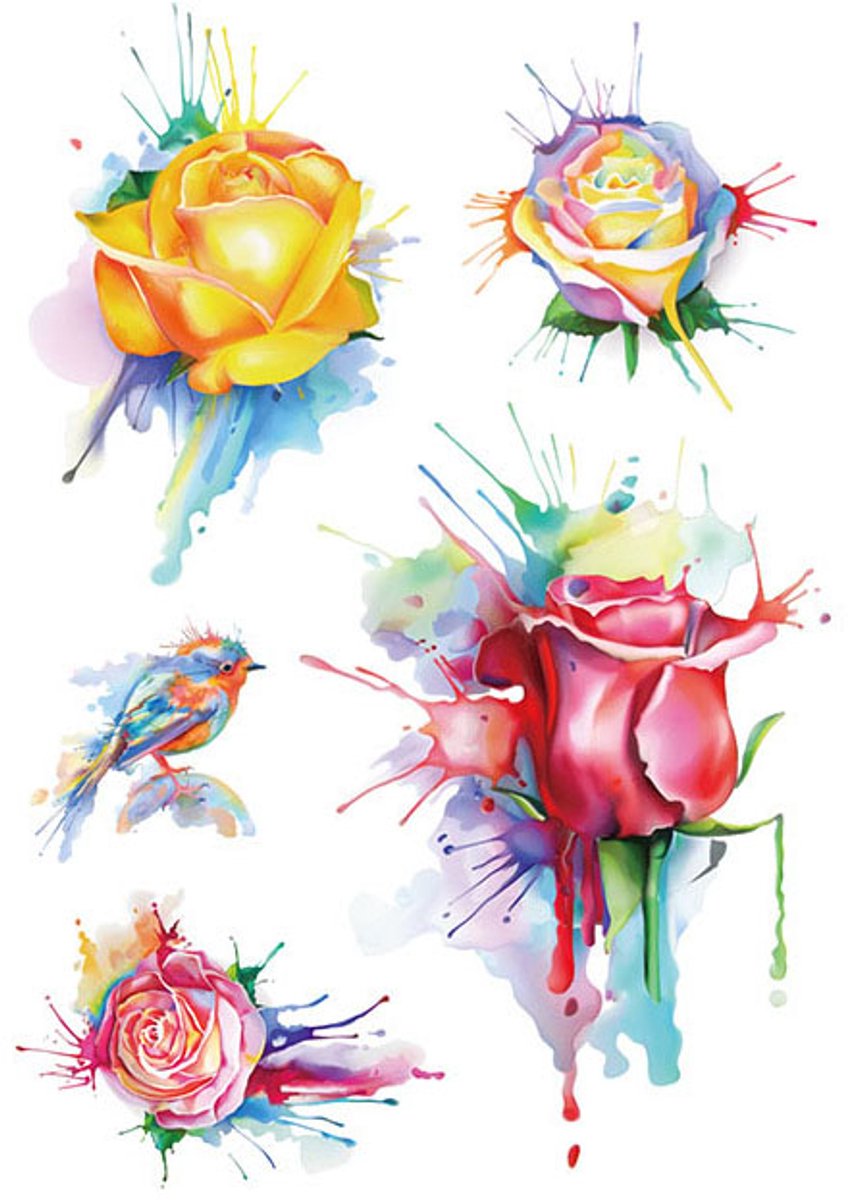 Tijdelijke tattoo bloemen pols 3 dagen