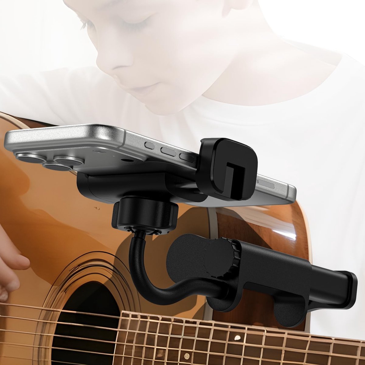 Guitar Phone Holder - 360° verstelbaar - robuuste constructie - optimale stabiliteit - SnelShoppen