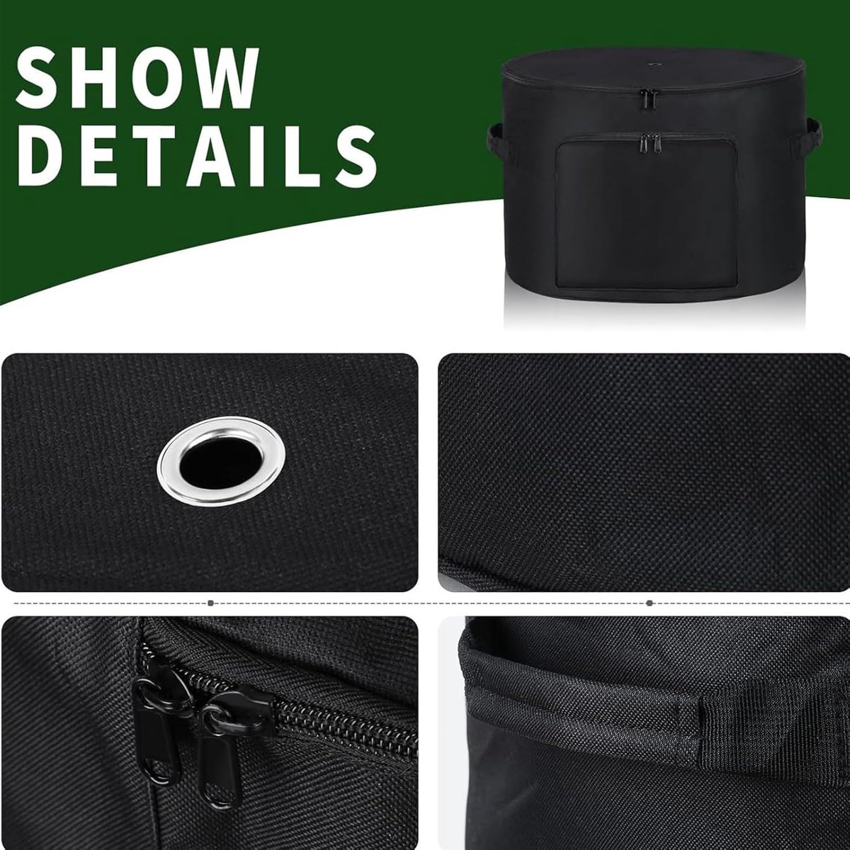 Tuinslang Opberger - Hose Pot Houder - Tuin Organiseren - Waterdicht Oxford Materiaal - 45 x 34 cm - Zwart – foto 4