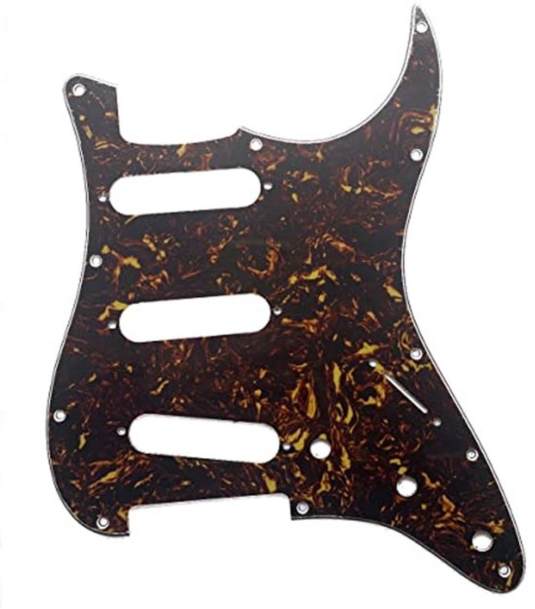 11 Gat Vintage 62 Strat ST SSS Single Coil Pickups Gitaar Pickguard Scratch Plate met Schroeven voor Amerikaanse Fender 62 Stratocaster Donker Schildpad