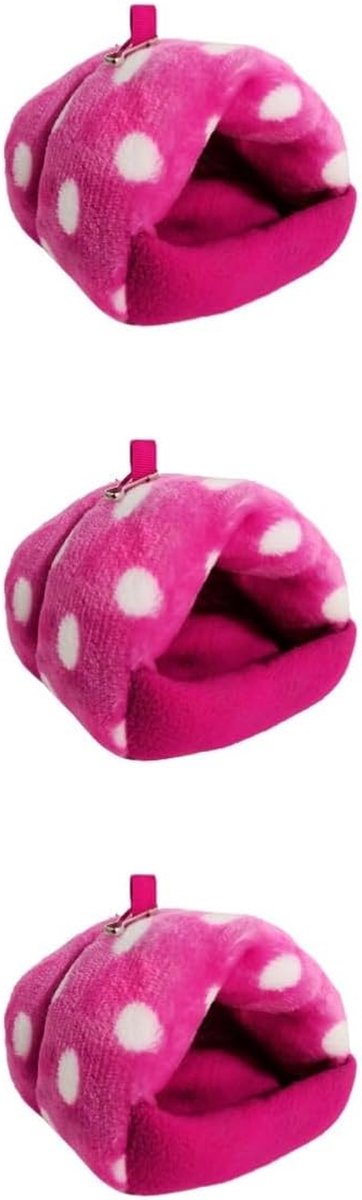 Hamster Nestbedjes - Dierenbedjes Cavia - Huisdieren Slapen - Zacht Katoen Pluche - 10x10x9 cm - Roze