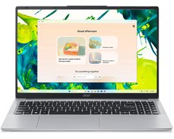 Acer Aspire Lite AL15-54P-54DD Intel Core Ultra 5 115U Laptop 39,6 cm (15.6") Full HD 16 GB LPDDR5-SDRAM 512 GB SSD Wi-Fi 6 (802.11ax) Windows 11 Home Zilver AZERTY