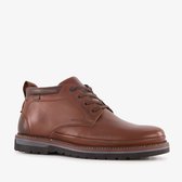 Hush Puppies leren heren veterschoenen cognac - Maat 45 - Uitneembare zool