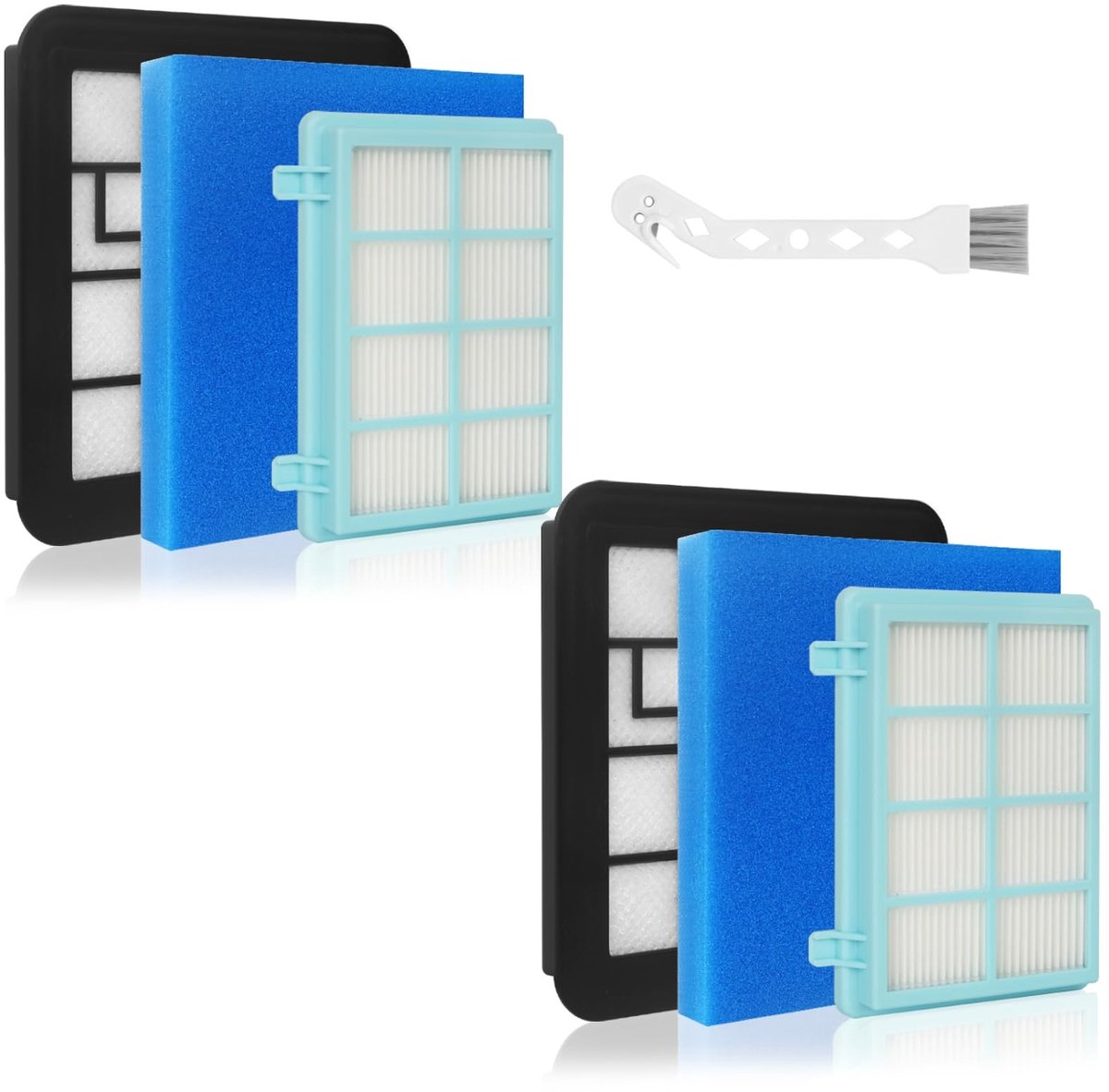 Dailygoods - 2 Filters voor Philips Power Pro Compact - Herbruikbare Stofzuiger Onderdelen