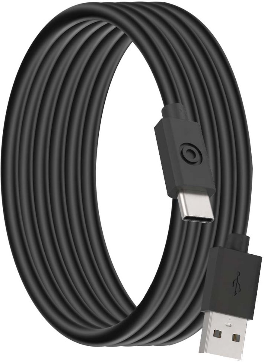 Bigben Connected, USB-A naar USB-C Oplaadkabel 3A - 1.2m, Zwart