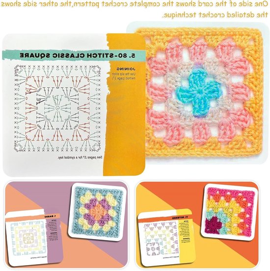 Mix en Match Haakpatronen: 50 Stuks Granny Squares, Creatieve Ontwerpen en Inspiratie voor Beginners en Gevorderden — afbeelding 4